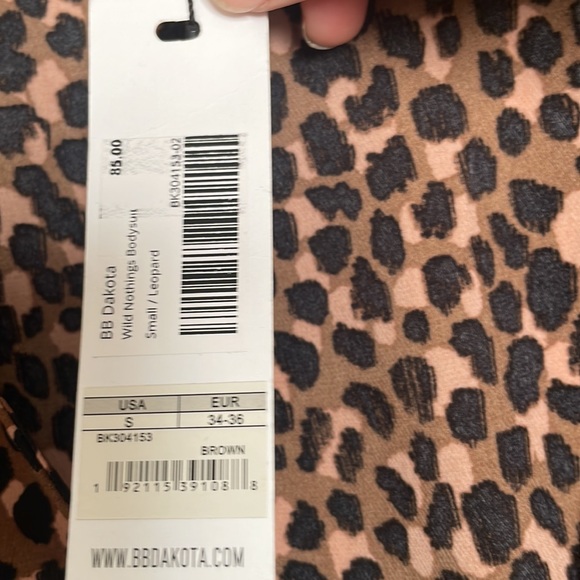Bb Dakota leopard print bodysuit never worn tags on - Picture 3 of 7